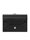 Leather Men's Card Wallet Black