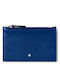 Leather Men's Card Wallet Blue