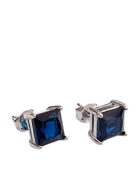 Prince Silvero Ohrringe aus Silber mit blauen Steinen