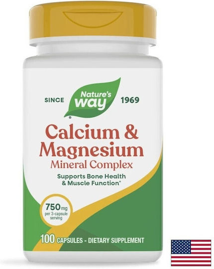 Nature's Way Калций Магнезий 250мг 100 Капсули