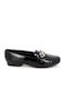 Lackleder Damen Mokassins in Schwarz Farbe