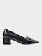 Pointed Toe Heels With Chunky Mid Heel Black