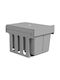 HomCom Metal Recycling Bin Metallic 31lt Grey