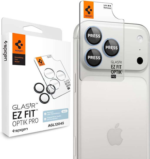 Phone Protective Film Rear Camera Spigen Glastr Ez Fit Optik Pro Apple iPhone 18 Pro 18 Pro Max Tempered Glass Set 2 Pieces Blue Agl12045