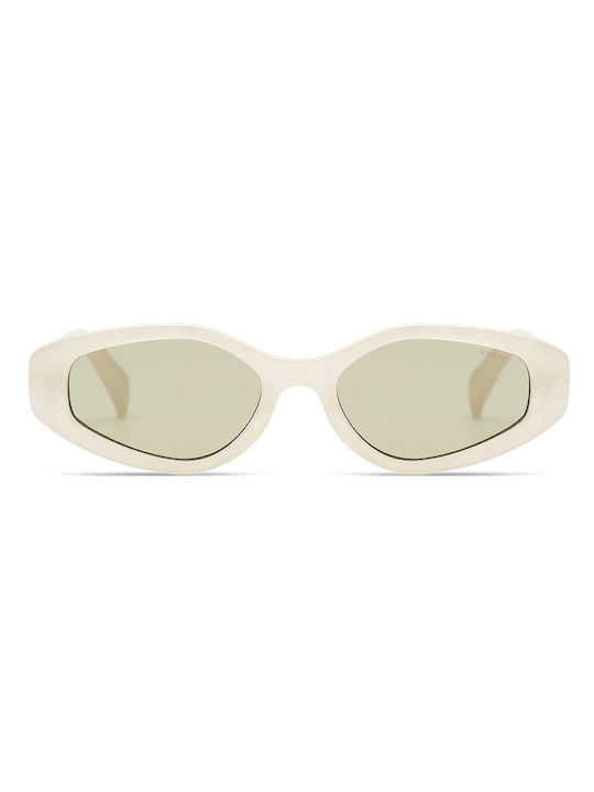 Komono Унисекс слънчеви очила с пластмасова рамка Alabaster Green