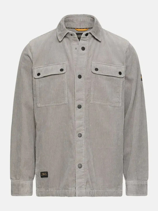 Camel Active Long Sleeve Corduroy Overshirt Grey