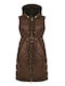 Дамско Безръкаво Puffer Якето Кафяво 8604.4009.Н-brown