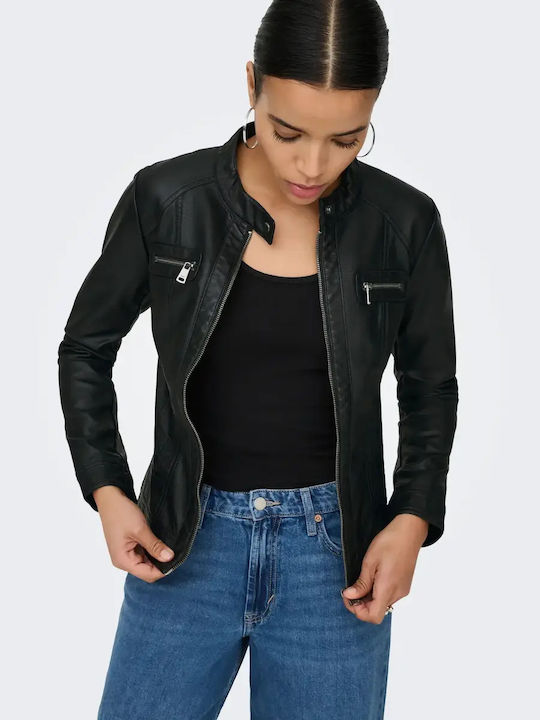 Only Bandit Γυναικείο Biker Jacket Καφέ