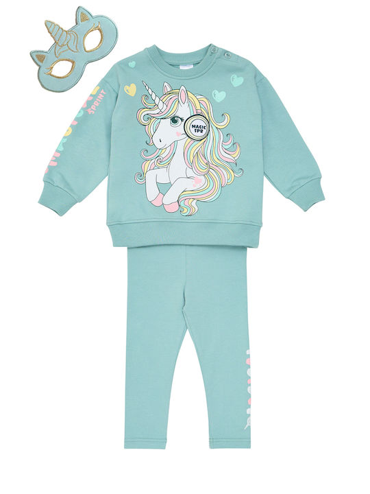 Kinderbekleidungssets mit Leggings Winter 2 Stück Mint