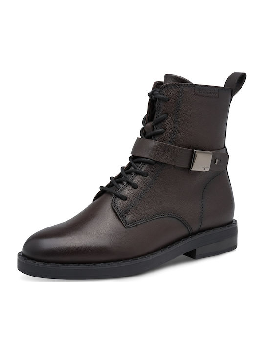 Tamaris Leder Damen Kampfstiefel Braun