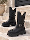 Leather Women's Black Ankle Boots