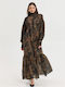 Summer Maxi Shirt Dress Brown