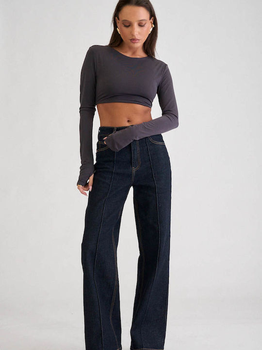Damen Jeans Hosen in Breit Bein Stil