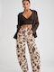 Damen Jeans Hosen Beiges Mit Rissen