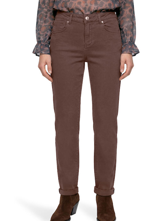 Betty Barclay Damen Jeans Hosen in Schlank Passform Braun
