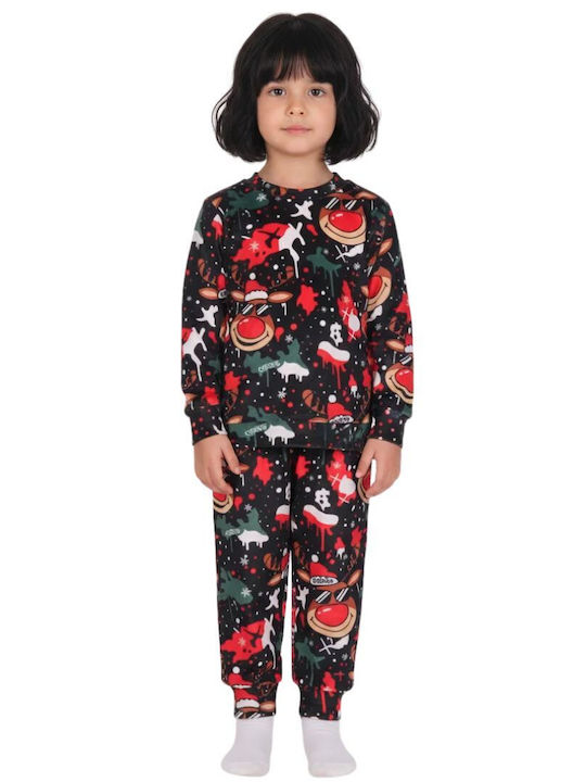 Dreams by Joyce Kinder-Nachtwäsche Winter Schwarz Xmas