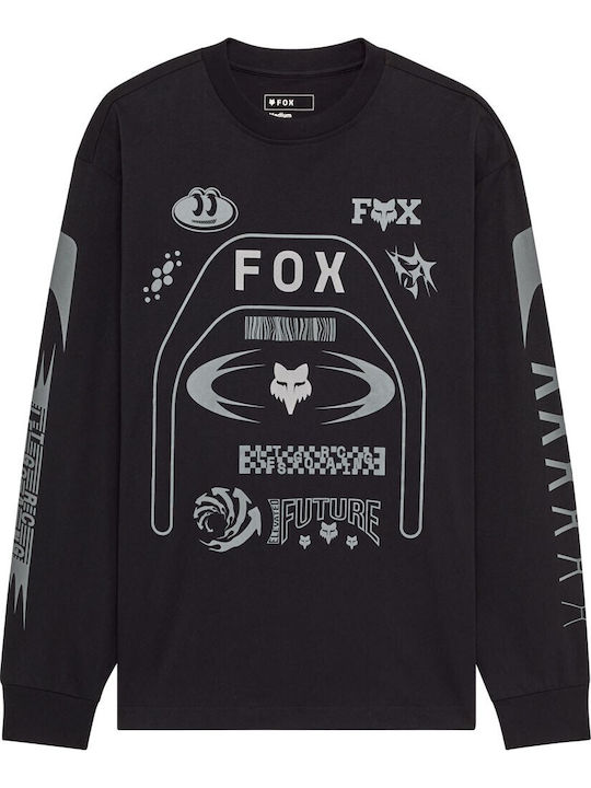 Fox Image Cosmo Tricou De Motociclist Pentru Bărbați Mânecă Lungă Culoare Neagră