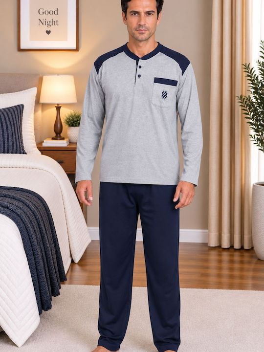 Rimoli Winter Men's Pyjamas Dark Blue