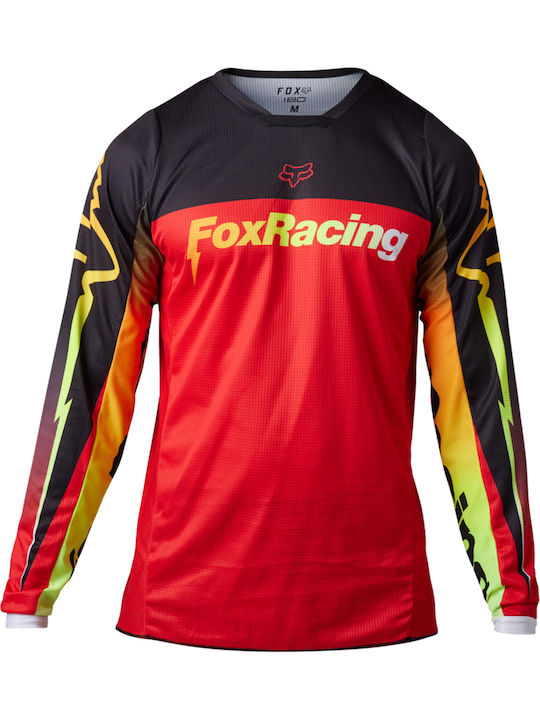 Fox 180 Statk Tricou Pentru Bărbați Motocross Mânecă Lungă Roșu