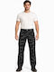 Men's Cargo Trousers Elastic Regular Fit Black