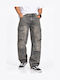 Herren Jeanshosen Cargo Gekürztes Grau