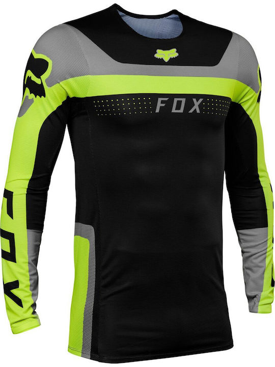 Fox Flexair Efekt Tricou Pentru Bărbați Motocross Mânecă Lungă Culoare Galbenă