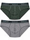 Men's Slip Grey Medium/Khaki Sk 2Pack