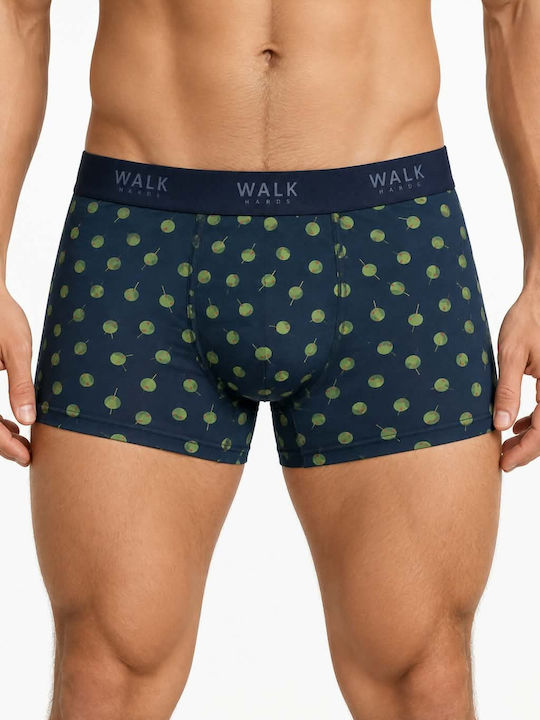 Walk Herren Boxershorts Blau Mit Mustern