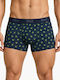 Men's Blue Printed Boxer