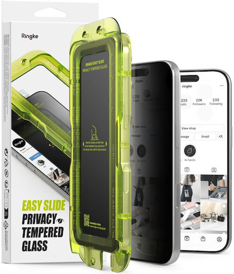 Sticlă de confidențialitate Ringke Easy Slide 2-pack iPhone 18 Pro Privacy 8800380463462