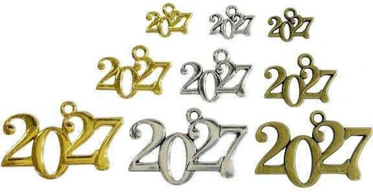 Faitakis Pack Окачено Щастие За Дома Златисто От Метал 2027 1см