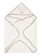 O Kosmos tou Morou Baby Bath Towel Hooded Ecru 75x75cm