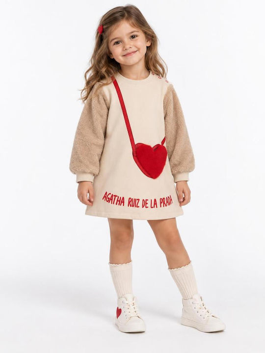 Girls Long Sleeve Dress Blanco Quimico