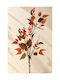 Orange Wild Rose Branch Leaves 0x0x108cm Monochrome Evergreens