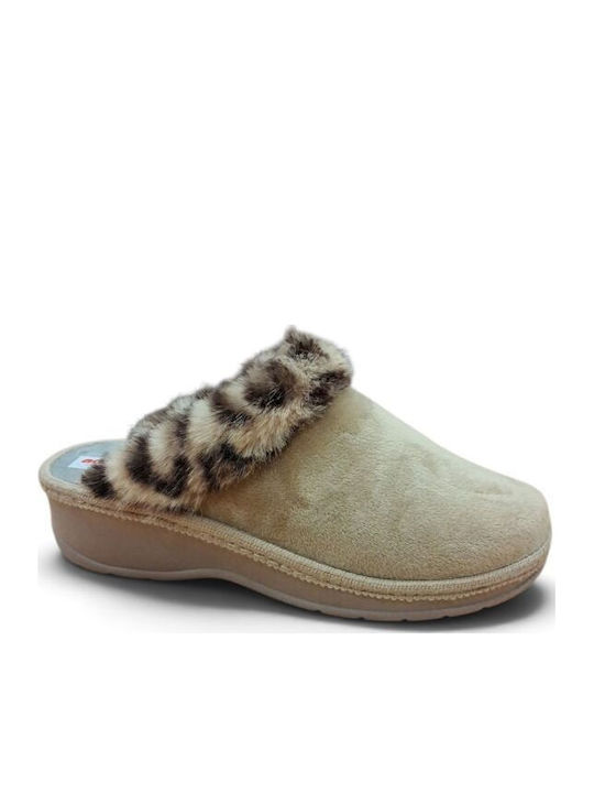Damen Hausschuhe Beige