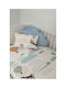 Biokarpet Baby Bettlaken Set Weiß Grau