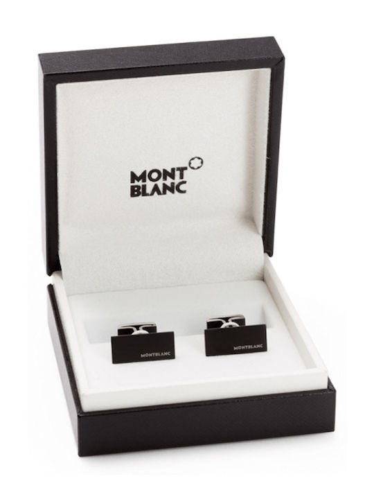 MontBlanc Twins Butoni din Oțel în Culoare Neagră