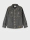 Kinderhemd Langärmelig Denim Schwarz Tzīn
