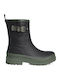 Damen Gummistiefel mit Pelz Schwarz