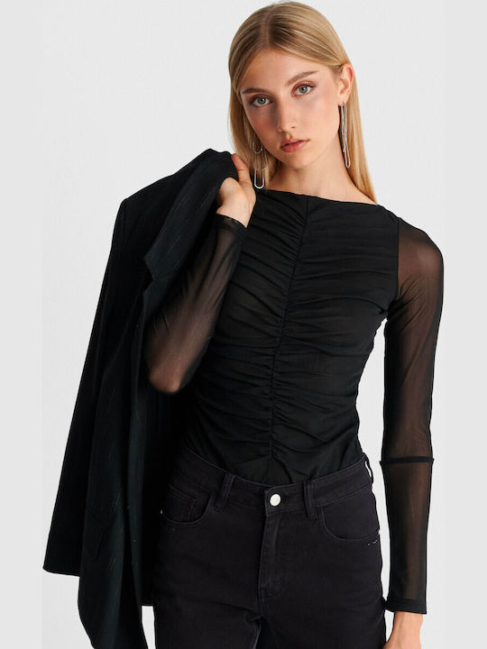 Bluză damă cu mânecă lungă Negru