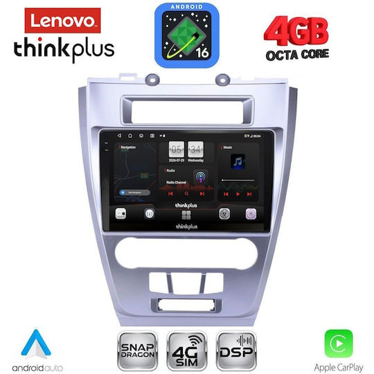 Lenovo Автомобилна Аудио Система за Ford Fusion 2012-2017 (Bluetooth/USB/Вграден Wi-Fi/GPS/Apple CarPlay/Android Auto) с Touch Screen 10"