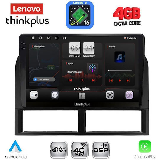 Lenovo Sistem Audio Auto pentru Jeep Grand Cherokee 1999-2004 Bluetooth USB Wi-Fi GPS Apple CarPlay Android Auto cu Ecran Tactil 9"