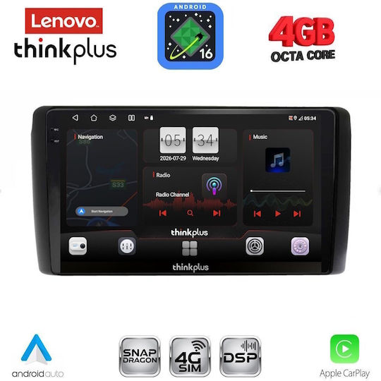 Lenovo Автомобилна Аудио Система за Nissan Leaf 2009-2017 (Bluetooth/USB/Вграден Wi-Fi/GPS/Apple CarPlay/Android Auto) с Touch Screen 9"