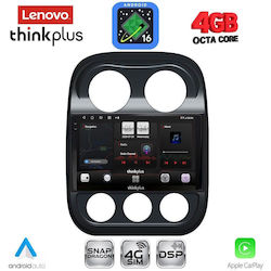 Lenovo Car Audio System for Jeep Compass / Patriot 2007-2016 with Clima (Bluetooth/USB/WiFi/GPS/Apple CarPlay/Android Auto) with 10" Touch Screen