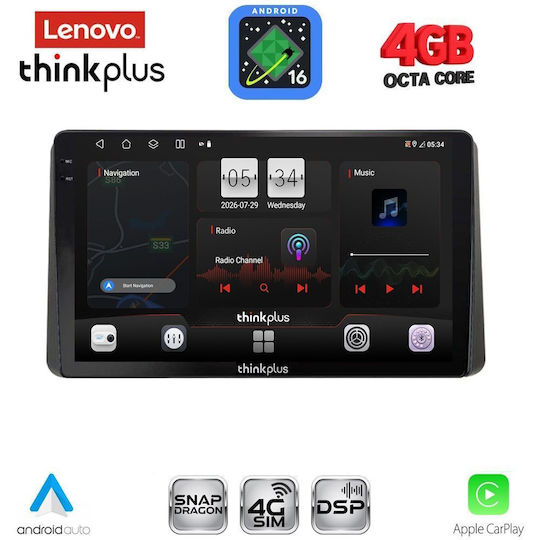 Lenovo Car Audio System for Kia Sportage 2021 Bluetooth USB WiFi GPS Apple CarPlay Android Auto with 10" Touch Screen