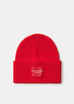 Diverse Unisex Beanie Strickmütze in Roter Farbe