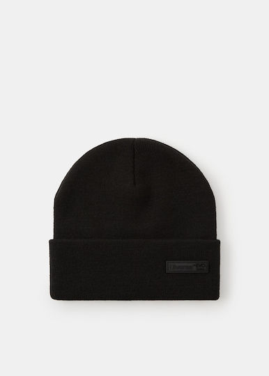 Beanie Unisex Σκούφος Πλεκτός σε Μαύρο χρώμα