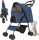 Bakaji Dog and Cat Transport Stroller up to 30kg Blue L100xW65xH50cm