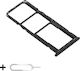 Suport Tăvi SIM Samsung Galaxy A20s A207 Dual SIM Slot Card Microsd + Cheie SIM Inclus Negru
