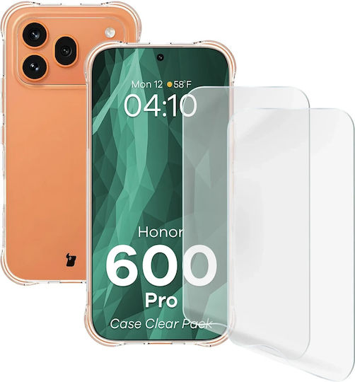 Bizonmobile Clear Pack Kit De Protecție 3-în-1 Bizon Salpa Huse 2 Folii Hydrogel Bizon Glass Compatibile Cu Honor 600 Pro Transparent